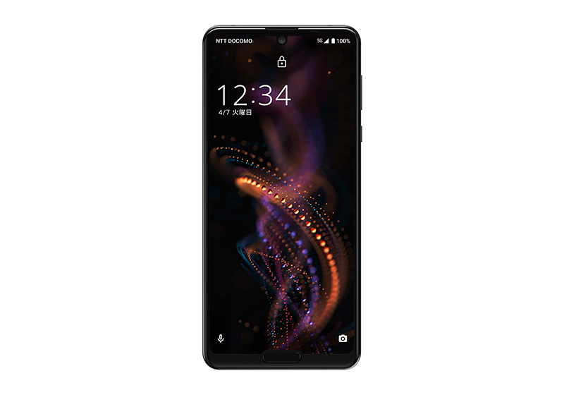 AQUOS R5G SH-51A ブラックレイ 正面外観