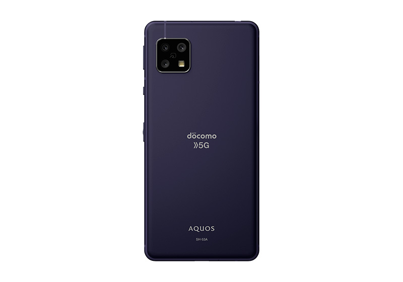 AQUOS sense5G SH-53A ニュアンスブラック 背面外観