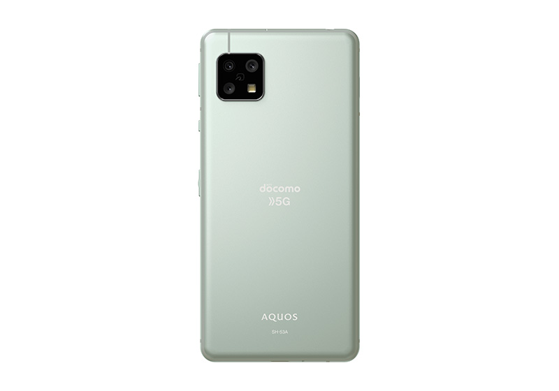 AQUOS sense5G SH-53A オリーブシルバー 背面外観