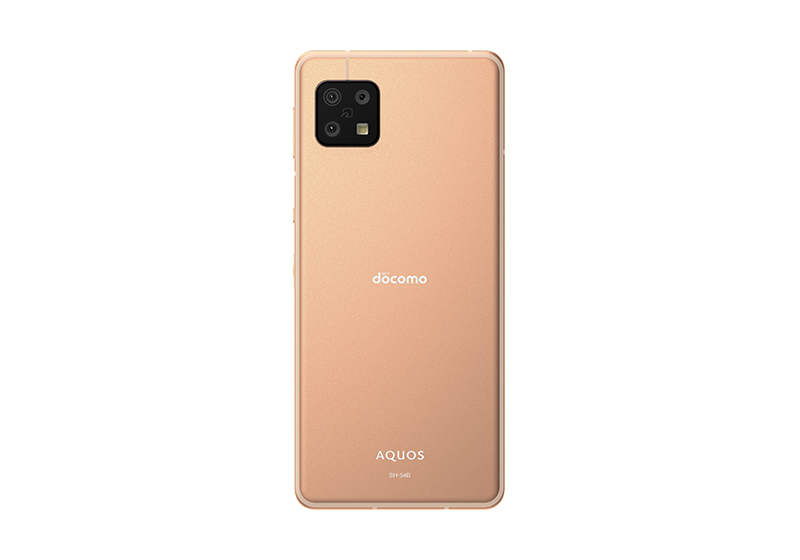 AQUOS sense6 SH-54B ライトカッパー 背面外観